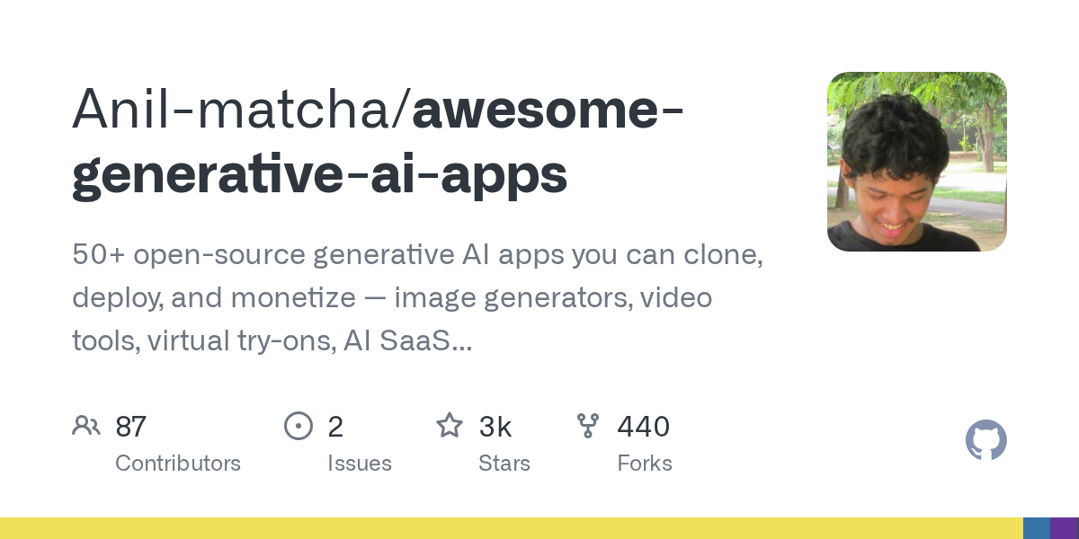 Anil-matcha/awesome-generative-ai-apps 소개 그림