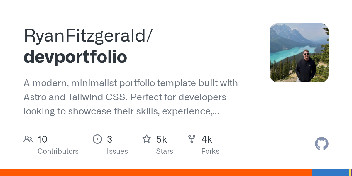 RyanFitzgerald/devportfolio 소개 그림
