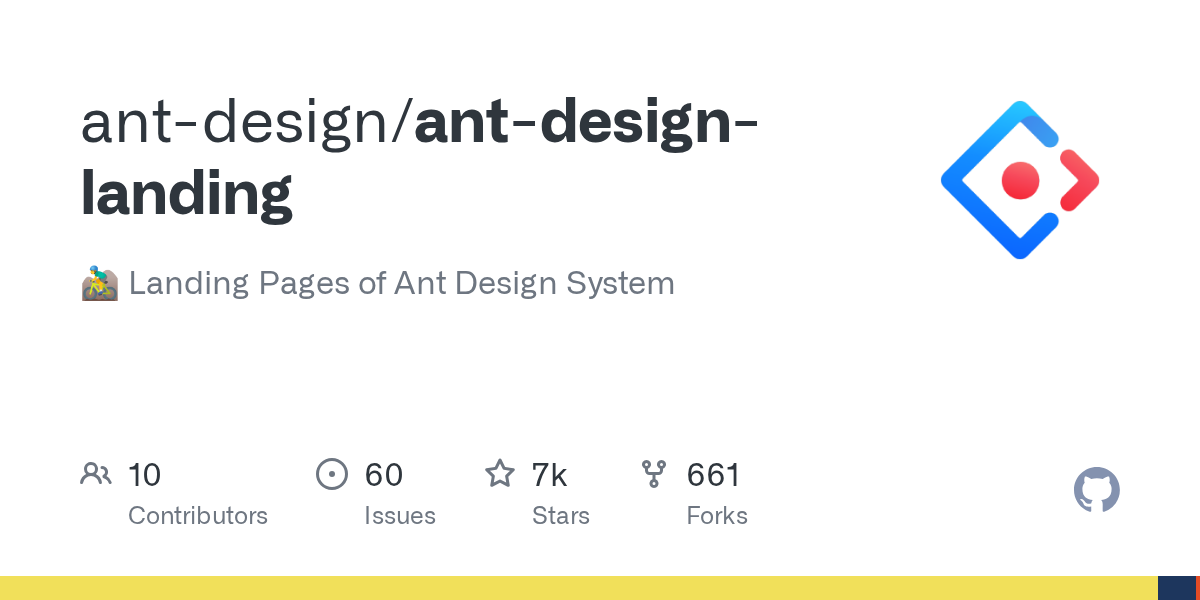 ant-design/ant-design-landing 소개 그림