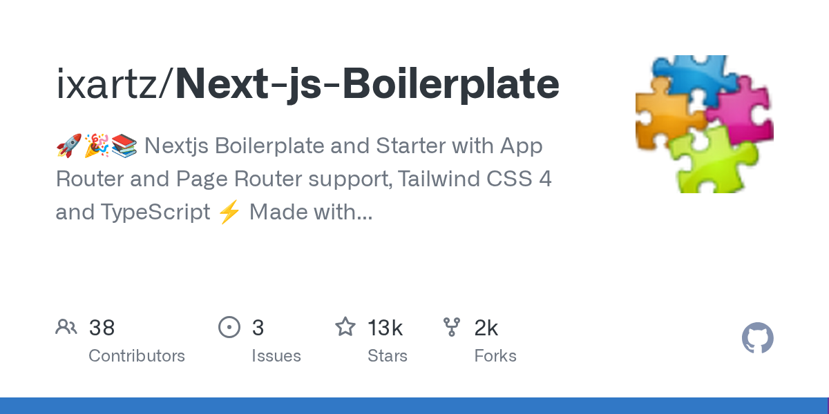 ixartz/Next-js-Boilerplate 소개 그림