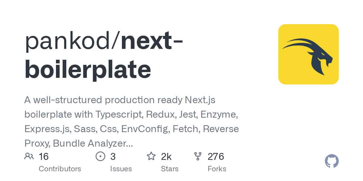 pankod/next-boilerplate 소개 그림