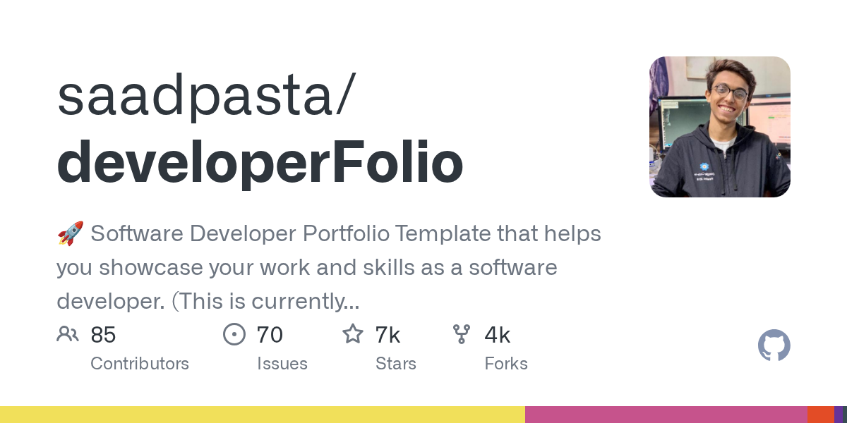 saadpasta/developerFolio 소개 그림