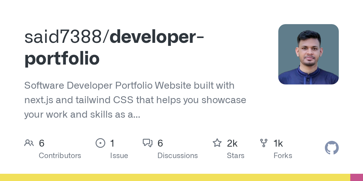 said7388/developer-portfolio 소개 그림