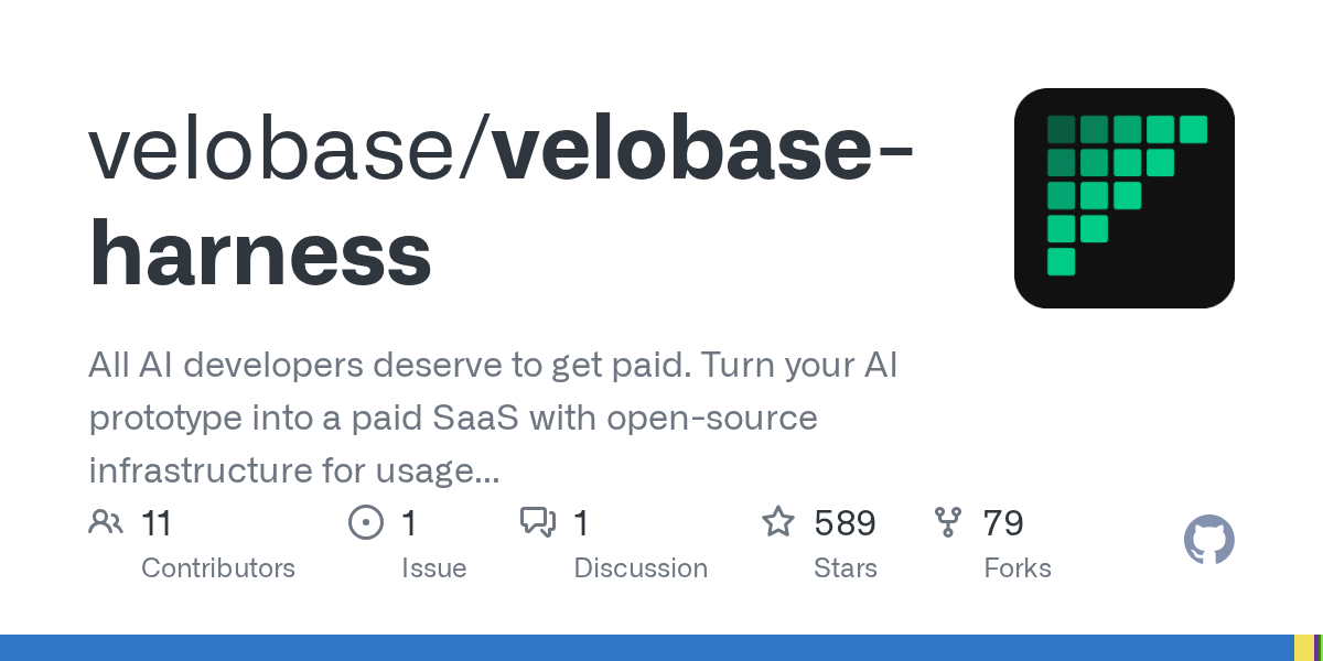 velobase/velobase-harness 소개 그림