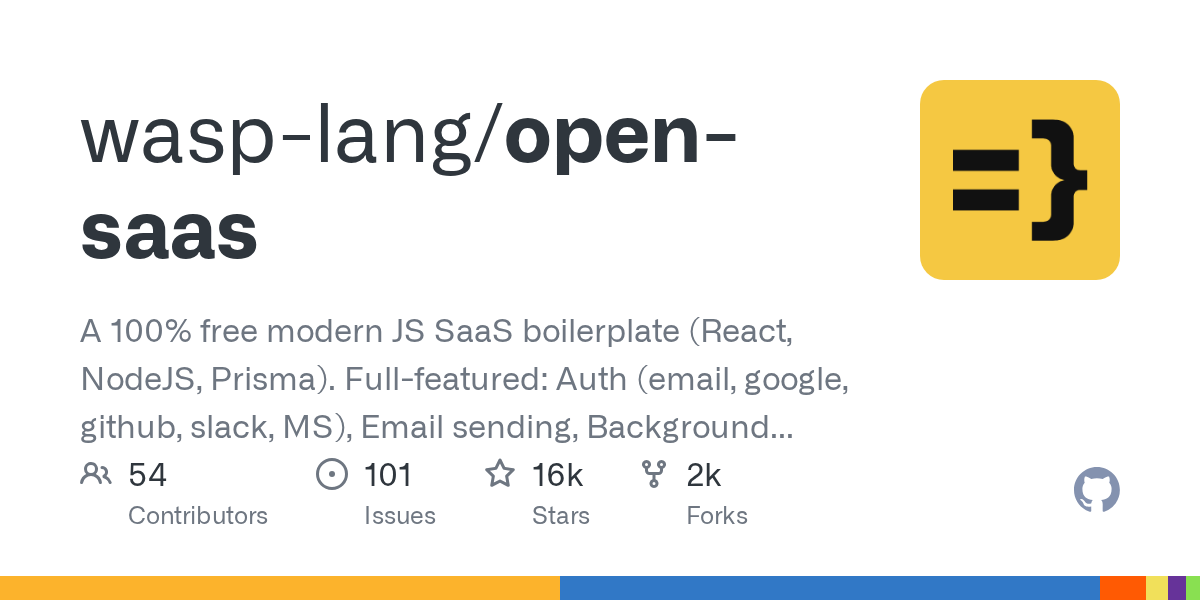 wasp-lang/open-saas 소개 그림